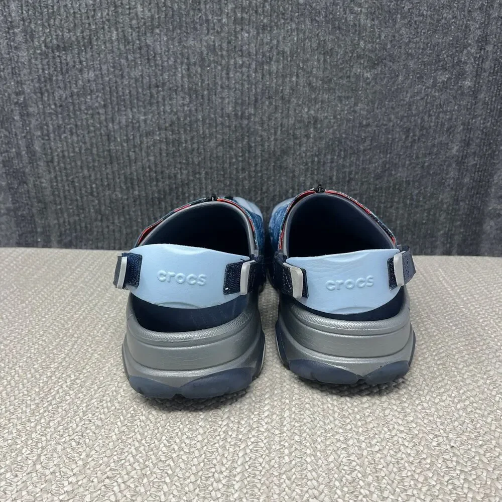 Crocs x Busch Light All Terrain Clog Slip Ons Blue Plaid Mens Size 12 US - Picture 4 of 8